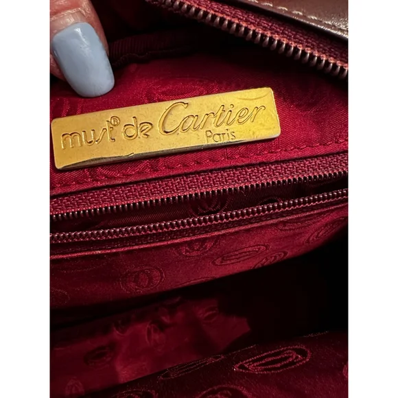 Cartier Bordeaux Leather Crossbody Bag - Picture 13 of 13